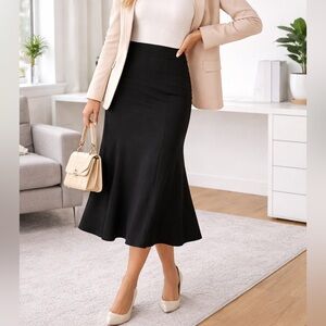 Nygard Collection Black Skirt - Size: 12 Petite